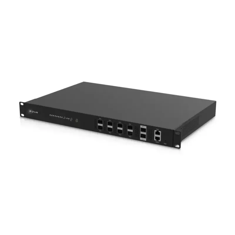OLT UBIQUITI UF-OLT 1U verwalteter Glasfaser-OLT, 8 SFP-Steckplätze, 2 SFP+ 10G, 512 MB DDR3, 880 MHz CPU, Rack 1U, schwarz