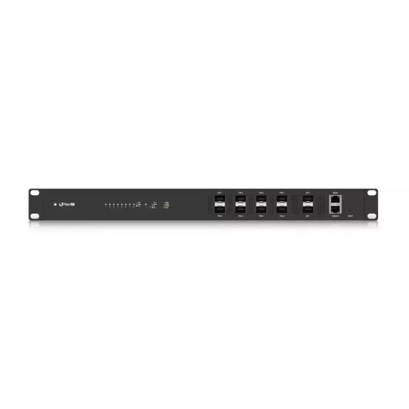 OLT UBIQUITI UF-OLT 1U verwalteter Glasfaser-OLT, 8 SFP-Steckplätze, 2 SFP+ 10G, 512 MB DDR3, 880 MHz CPU, Rack 1U, schwarz