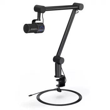 PC-Mikrofon ENDORFY Solum Studio — USB kabelgebunden, 24-Bit/96 kHz, 20–20000 Hz, verstellbare Tischhalterung, Touch-Bedienelemente, Kopfhörerausgang, schwarz