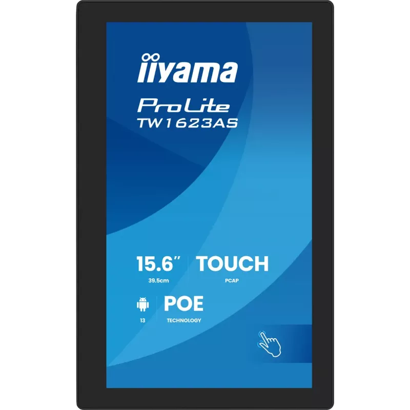 iiyama TW1623AS-B3P Computermonitor 39,6 cm (15,6 Zoll) 1920 x 1080 Pixel Full HD LED Touchscreen Schwarz