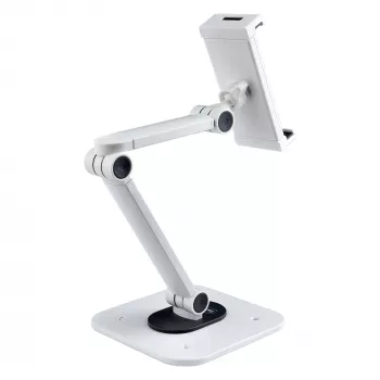 StarTech.com Verstellbarer Tablet-Ständer für Schreibtisch – wandmontierbar – Kapazität 1 kg – Ergonomisch gelenkiger Universal-Tablet-Ständer – Tablet-Halterung für Schreibtisch schwenkbar/drehbar/rotierbar