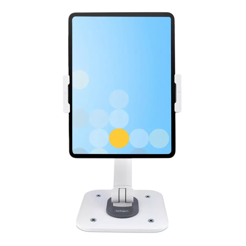 StarTech.com Verstellbarer Tablet-Ständer für Schreibtisch – wandmontierbar – Kapazität 1 kg – Ergonomisch gelenkiger Universal-Tablet-Ständer – Tablet-Halterung für Schreibtisch schwenkbar/drehbar/rotierbar