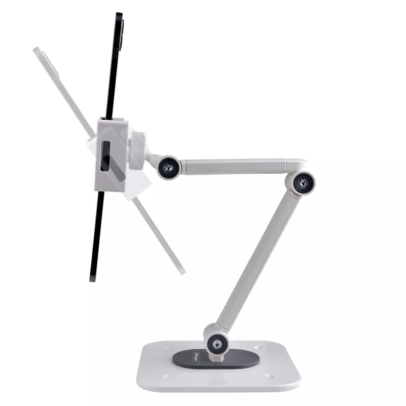 StarTech.com Verstellbarer Tablet-Ständer für Schreibtisch – wandmontierbar – Kapazität 1 kg – Ergonomisch gelenkiger Universal-Tablet-Ständer – Tablet-Halterung für Schreibtisch schwenkbar/drehbar/rotierbar