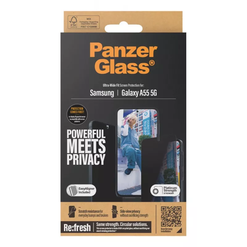 PanzerGlass P7358 Handy-Displayschutz/Rückseitenschutz Blickschutzfolie Samsung 1 Stk.