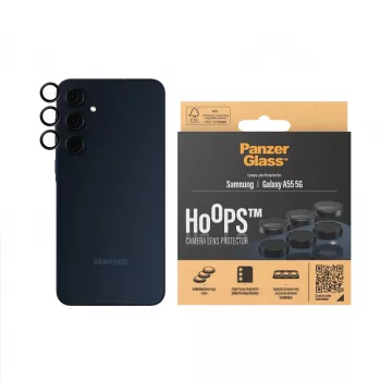 PanzerGlass ® Hoops® Kameralinsen-Schutz Schwarz Samsung Galaxy A55 5G