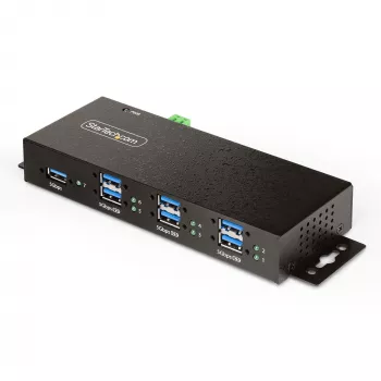 StarTech.com 5G7AINDRM-USB-A-HUB Schnittstellen-Hub USB 3.2 Gen 1 (3.1 Gen 1) Type-B 5000 Mbit/s Schwarz