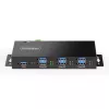StarTech.com 5G7AINDRM-USB-A-HUB Schnittstellen-Hub USB 3.2 Gen 1 (3.1 Gen 1) Type-B 5000 Mbit/s Schwarz