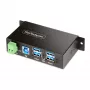StarTech.com 5G4AINDRM-USB-A-HUB Schnittstellen-Hub USB 3.2 Gen 1 (3.1 Gen 1) Type-B 5000 Mbit/s Schwarz