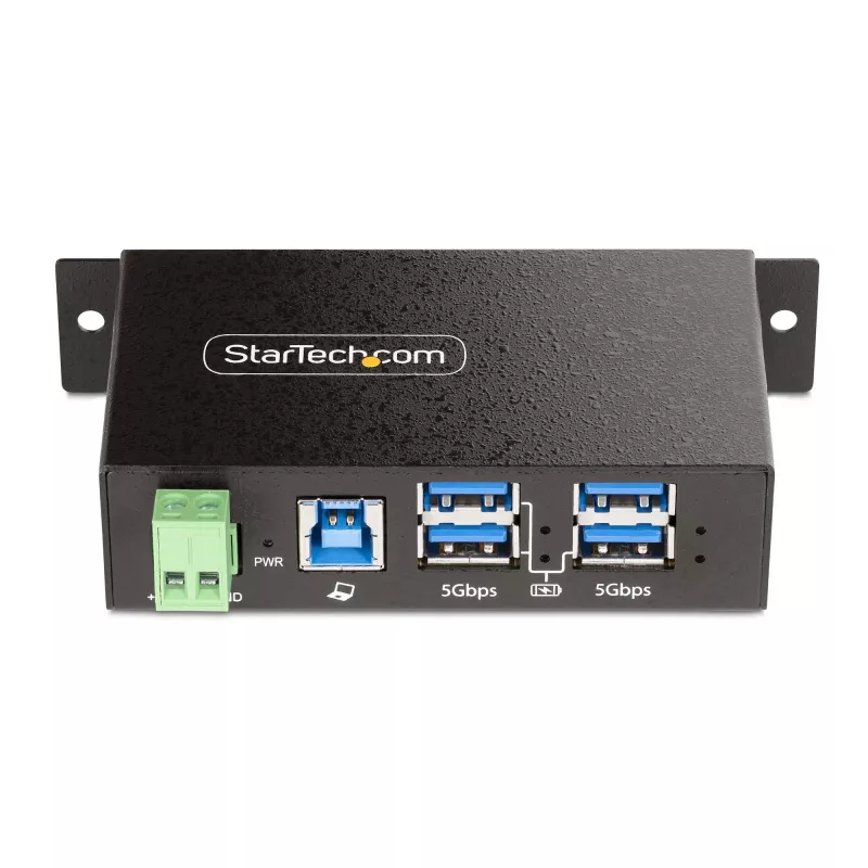 StarTech.com 5G4AINDRM-USB-A-HUB Schnittstellen-Hub USB 3.2 Gen 1 (3.1 Gen 1) Type-B 5000 Mbit/s Schwarz