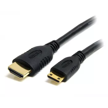 StarTech.com 2m Mini HDMI auf HDMI Kabel mit Ethernet – 4K 30Hz High Speed Mini HDMI auf HDMI Adapterkabel – Mini HDMI Typ-C Gerät an HDMI Monitor/Display – Robustes Videokonverterkabel