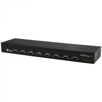 StarTech.com 8-Port USB-auf-Seriell-Adapter-Hub, USB 2.0, Seriell, Schwarz, Aluminium, 36 W, 100 - 240 V