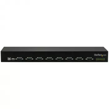 StarTech.com 8-Port USB-auf-Seriell-Adapter-Hub, USB 2.0, Seriell, Schwarz, Aluminium, 36 W, 100 - 240 V