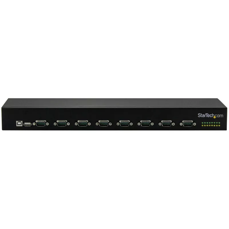 StarTech.com 8-Port USB-auf-Seriell-Adapter-Hub, USB 2.0, Seriell, Schwarz, Aluminium, 36 W, 100 - 240 V