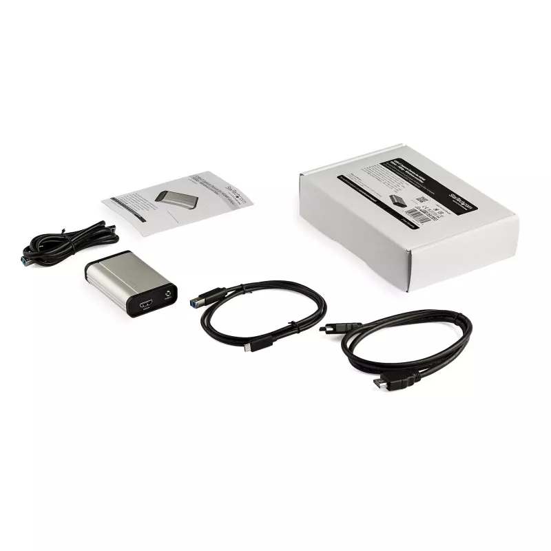 StarTech.com HDMI-zu-USB-C-Videoaufnahmegerät, 1080p, 60fps – UVC – externer USB-3.0-Typ-C-Aufnahme/Live-Streaming – HDMI-Audio-/Video-Recorder-Adapter – Funktioniert mit USB-C/USB-A/Thunderbolt 3 – TAA