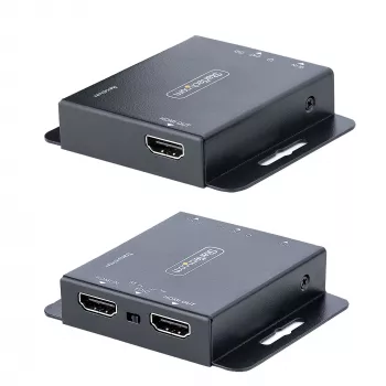 StarTech.com 4K HDMI Extender über CAT6/CAT5 Ethernet-Kabel, 4K 30Hz oder 1080p 60Hz Video Extender, HDMI über Ethernet-Kabel, HDMI Sender- und Empfänger-Kit, IR-Fernbedienung
