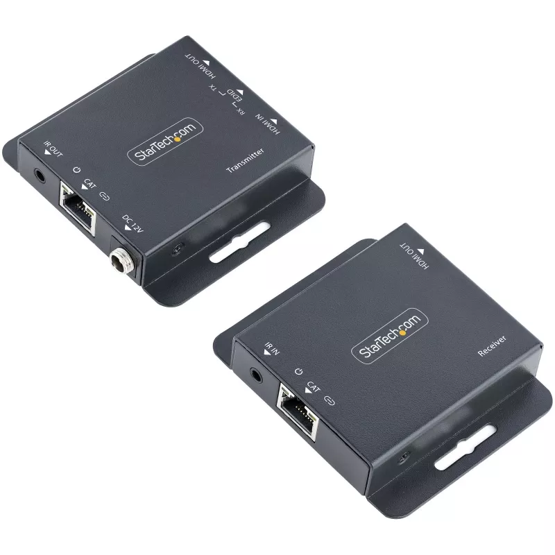 StarTech.com 4K HDMI Extender über CAT6/CAT5 Ethernet-Kabel, 4K 30Hz oder 1080p 60Hz Video Extender, HDMI über Ethernet-Kabel, HDMI Sender- und Empfänger-Kit, IR-Fernbedienung