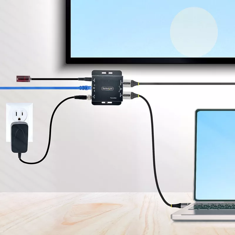 StarTech.com 4K HDMI Extender über CAT6/CAT5 Ethernet-Kabel, 4K 30Hz oder 1080p 60Hz Video Extender, HDMI über Ethernet-Kabel, HDMI Sender- und Empfänger-Kit, IR-Fernbedienung
