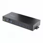 StarTech.com 16-Port Industrial USB 5Gbps Hub mit Netzteil, Metallgehäuse, montierbar, ESD-Schutz, Klemmleisten-Stromversorgung, USB-Ladefunktion, Dual-Host-Umschalter – TAA
