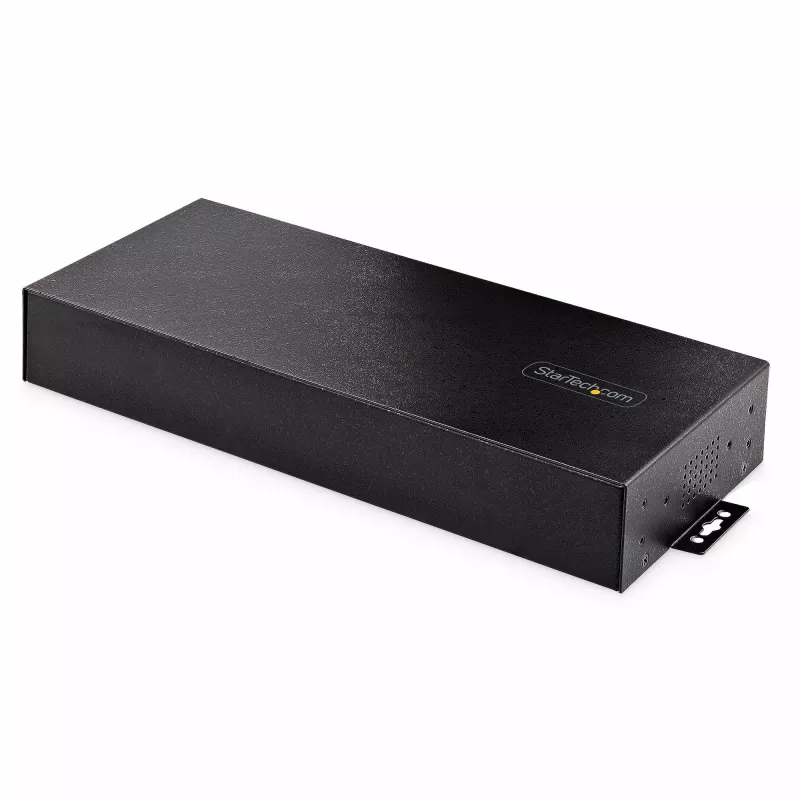 StarTech.com 16-Port Industrial USB 5Gbps Hub mit Netzteil, Metallgehäuse, montierbar, ESD-Schutz, Klemmleisten-Stromversorgung, USB-Ladefunktion, Dual-Host-Umschalter – TAA
