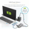 StarTech.com USB-C Triple-Monitor Multiport-Adapter, Dual 4K 60 Hz + 4K 30 Hz HDMI & DisplayPort, 4-Port USB-Hub, 100 W PD Pass-Through, GbE, SD/MicroSD-Kartenleser