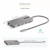 StarTech.com USB-C Triple-Monitor Multiport-Adapter, Dual 4K 60 Hz + 4K 30 Hz HDMI & DisplayPort, 4-Port USB-Hub, 100 W PD Pass-Through, GbE, SD/MicroSD-Kartenleser
