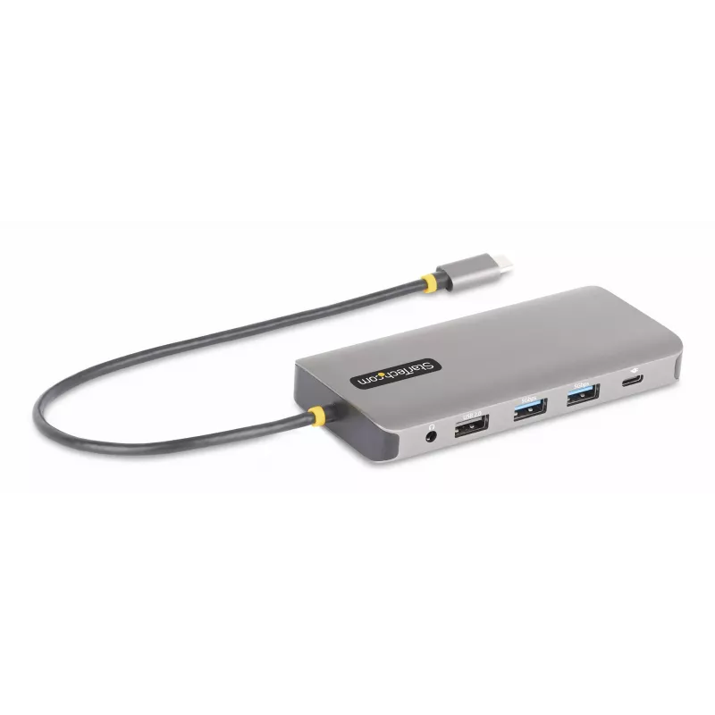 StarTech.com USB-C Triple-Monitor Multiport-Adapter, Dual 4K 60 Hz + 4K 30 Hz HDMI & DisplayPort, 4-Port USB-Hub, 100 W PD Pass-Through, GbE, SD/MicroSD-Kartenleser