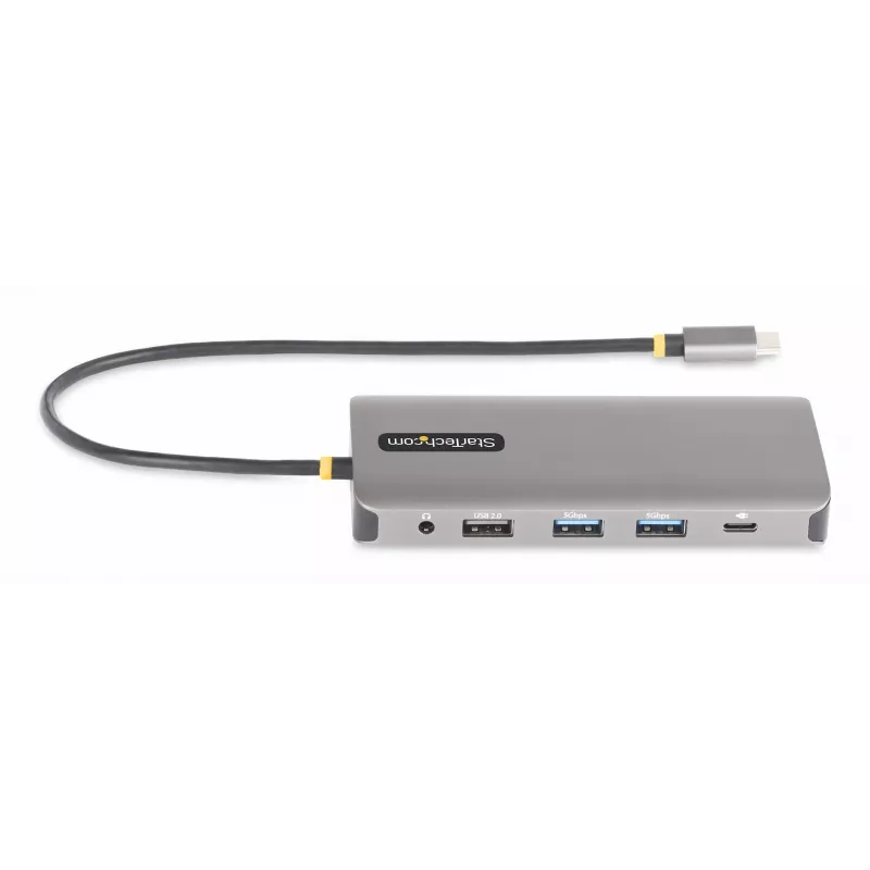 StarTech.com USB-C Triple-Monitor Multiport-Adapter, Dual 4K 60 Hz + 4K 30 Hz HDMI & DisplayPort, 4-Port USB-Hub, 100 W PD Pass-Through, GbE, SD/MicroSD-Kartenleser