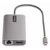 StarTech.com USB-C Triple-Monitor Multiport-Adapter, Dual 4K 60 Hz + 4K 30 Hz HDMI & DisplayPort, 4-Port USB-Hub, 100 W PD Pass-Through, GbE, SD/MicroSD-Kartenleser