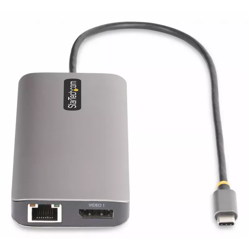 StarTech.com USB-C Triple-Monitor Multiport-Adapter, Dual 4K 60 Hz + 4K 30 Hz HDMI & DisplayPort, 4-Port USB-Hub, 100 W PD Pass-Through, GbE, SD/MicroSD-Kartenleser