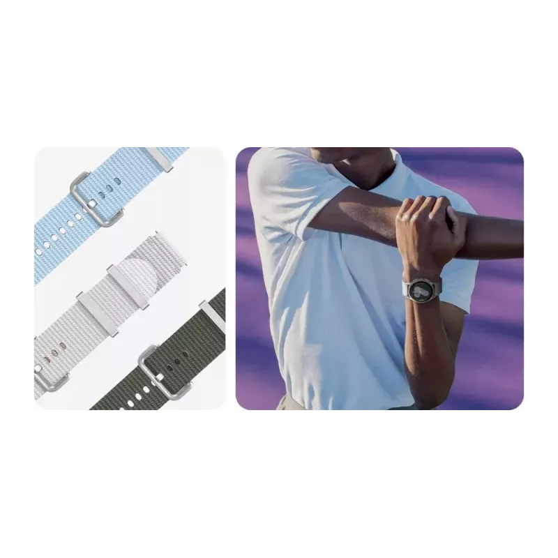 Band Samsung Athleisure Band M/L für Galaxy Watch 7 Silber
