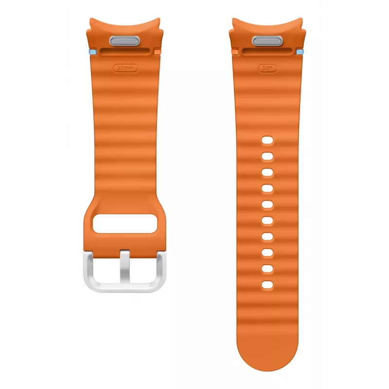 Samsung Sport Band (S/M) für Galaxy Watch 7, Band, Smartwatch, Orange, Samsung, Galaxy Watch7/Watch6/Watch5 Pro/Watch4 Sport, Gummi