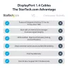 StarTech.com 1ft (30cm) DisplayPort 1.4 Kabel - 8K 60Hz HDR10 - Ultra HD 4K 120Hz Video - DP 1.4 Kabel - Für Monitore/Displays - DisplayPort auf DisplayPort Kabel - M/M