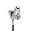 StarTech.com 3-in-1 Universal Laptop Lock 6.6ft (2m), Master Keyed Locking Kabel, Computer Security, Kompatibel w/Noble Wedge®/Nano/K-Slot; Anti-Theft Cut-Resistant Kabel