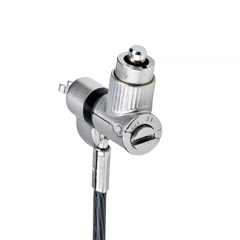 StarTech.com 3-in-1 Universal Laptop Lock 6.6ft (2m), Master Keyed Locking Kabel, Computer Security, Kompatibel w/Noble Wedge®/Nano/K-Slot; Anti-Theft Cut-Resistant Kabel
