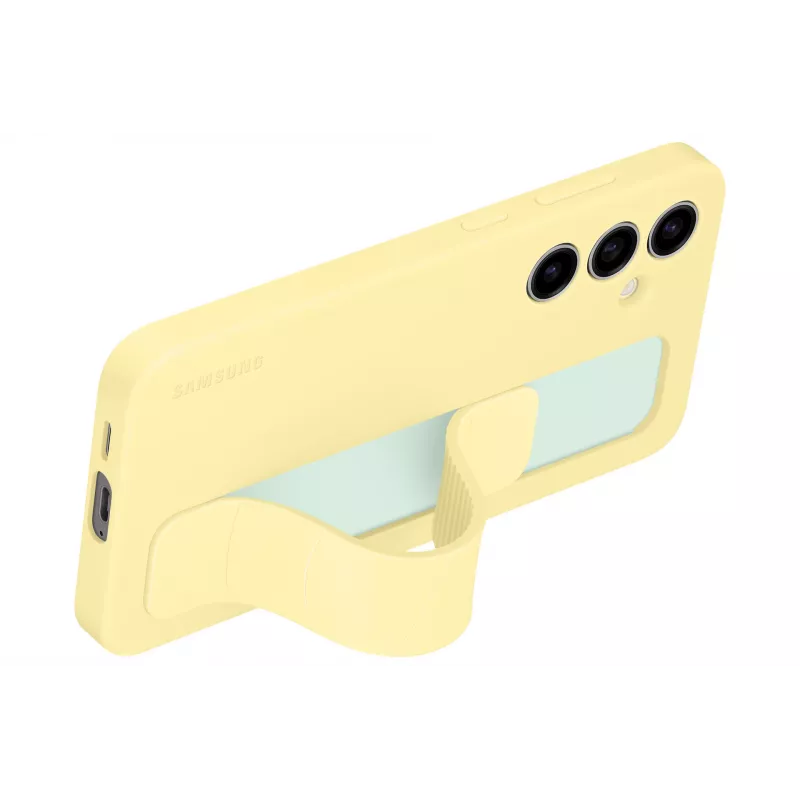 Cover Samsung Galaxy S24 FE Monochromatic Gelb mit Tischständer