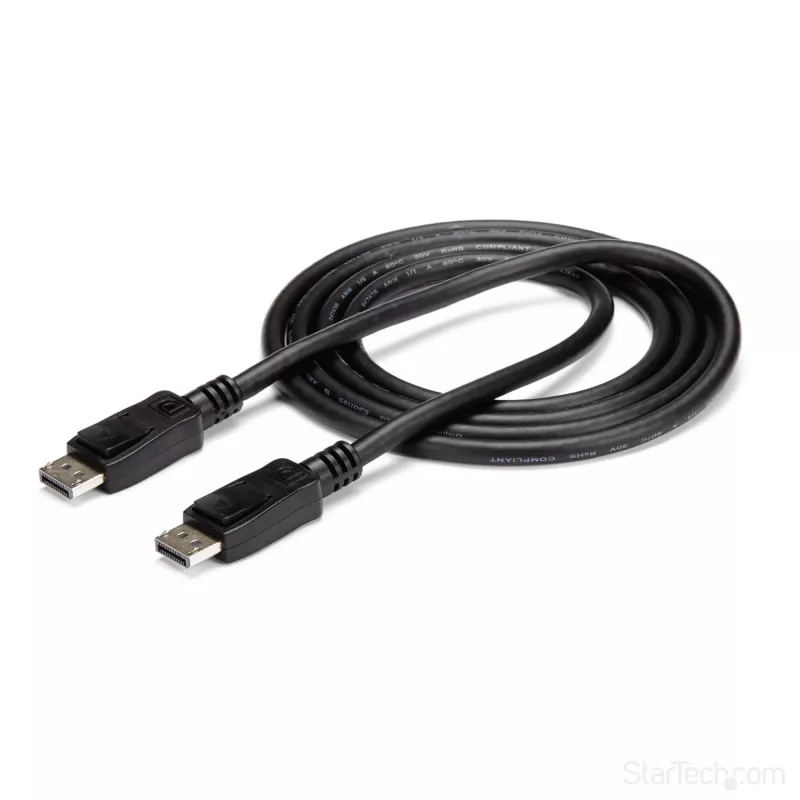 StarTech.com 1,8 m (6ft) DisplayPort 1.2 Kabel – 4K x 2K Ultra HD VESA-zertifiziertes DisplayPort-Kabel – DP-auf-DP-Kabel für Monitor – DP-Video-/Displaykabel – verriegelbare DP-Stecker