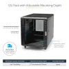 StarTech.com 4-Pfosten 12U Serverschrank, abschließbarer 19-Zoll-Datenschrank für Computer-/AV-/IT-Ausrüstung, Büro-/Heimnetzwerk-Rack mit Rollen & verstellbaren Montageschienen