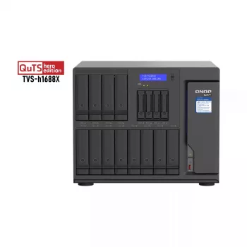 QNAP TVS-h1688X NAS Tower Intel® Xeon® W-1250 32 GB DDR4 0 TB QuTS hero Schwarz