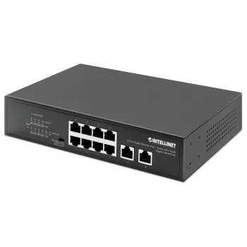 Intellinet 8-Port Gigabit Ethernet PoE+ Switch 120W 2 Uplink Ports