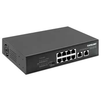 Intellinet 8-Port Gigabit Ethernet PoE+ Switch 120W 2 Uplink Ports