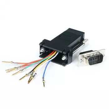 StarTech.com DB9 auf RJ45 Modular-Adapter – M/W, DB-9, RJ-45, Schwarz