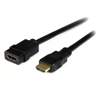 StarTech.com 2 m (6 ft) HDMI-Verlängerungskabel – HDMI-Stecker auf HDMI-Buchse – 4K HDMI-Kabel-Verlängerung – 4K 30 Hz UHD HDMI-Kabel mit Ethernet M/F – High Speed HDMI 1.4 Kabel – HDMI-Verlängerungskabel