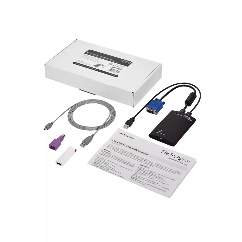 StarTech.com KVM-Konsole-auf-USB-2.0-Tragbarer-Laptop-Crash-Cart-Adapter