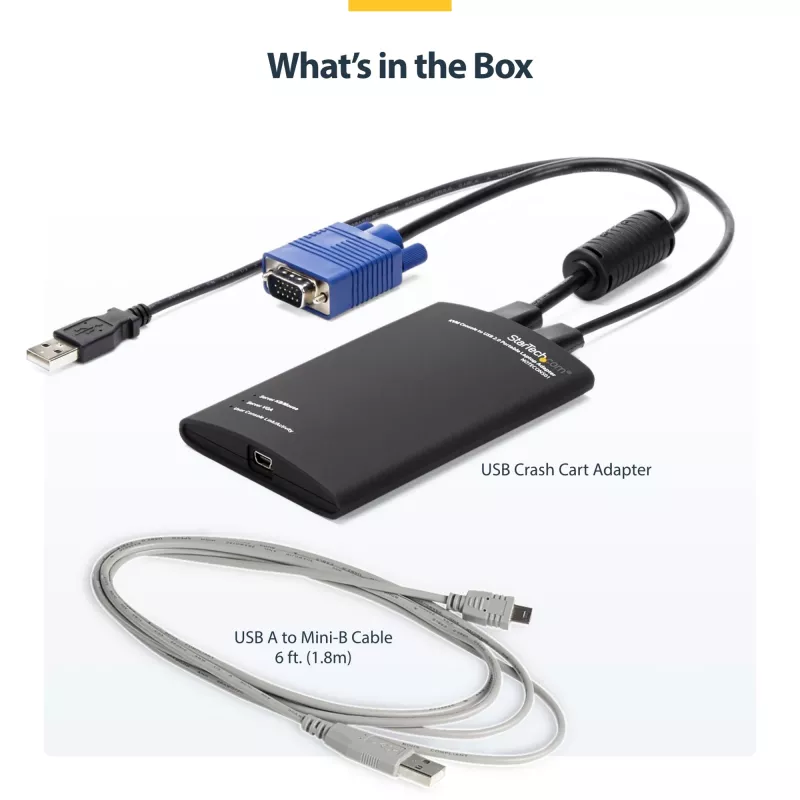 StarTech.com KVM-Konsole-auf-USB-2.0-Tragbarer-Laptop-Crash-Cart-Adapter