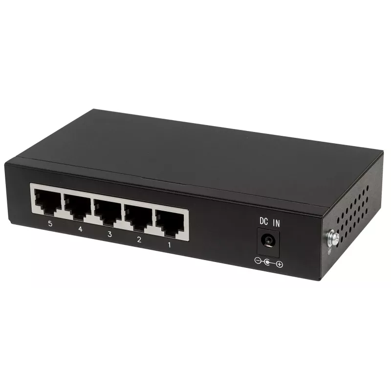 Intellinet 5-Port Gigabit Ethernet PoE+ Switch, 4 x PSE Ports, IEEE 802.3at/af Power over Ethernet (PoE+/PoE) konform, 60 W, Desktop