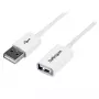 StarTech.com 1m Weißes USB 2.0 Verlängerungskabel A auf A – M/F, 1 m, USB A, USB A, USB 2.0, 0,48 Gbit/s, Weiß