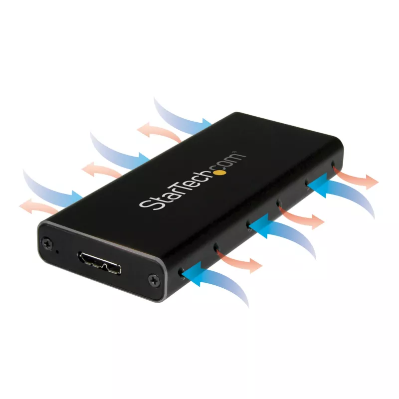 StarTech.com M.2 SSD-Gehäuse für M.2 SATA SSDs - USB 3.1 (10 Gbit/s) mit USB-C-Kabel