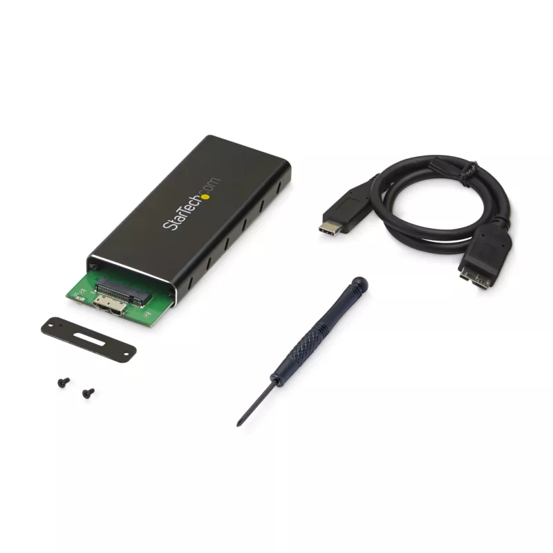 StarTech.com M.2 SSD-Gehäuse für M.2 SATA SSDs - USB 3.1 (10 Gbit/s) mit USB-C-Kabel