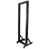 StarTech.com 2-Post 42U Mobiles Open-Frame-Serverrack, Zwei-Pfosten 19-Zoll Netzwerkrack mit Rollen, Fahrbares offenes Rack für AV/Daten/Medien/IT-Ausrüstung, Computerrack für Zuhause/Büro - Laufrollen inklusive