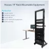 StarTech.com 2-Post 42U Mobiles Open-Frame-Serverrack, Zwei-Pfosten 19-Zoll Netzwerkrack mit Rollen, Fahrbares offenes Rack für AV/Daten/Medien/IT-Ausrüstung, Computerrack für Zuhause/Büro - Laufrollen inklusive
